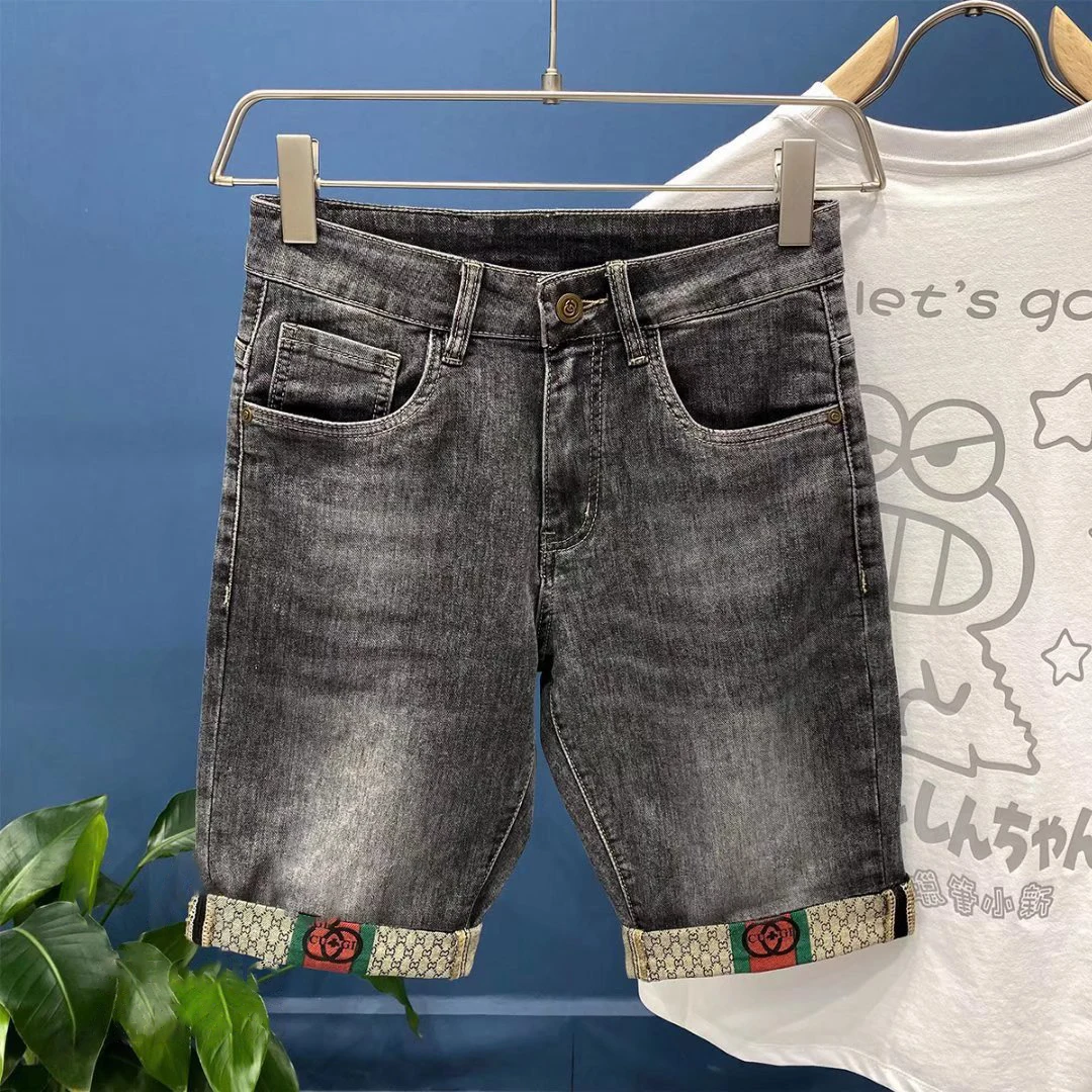 

Men JEAN SHORTS SUMMER thin trend loose casual wear tide brand fried street handsome 100 match five points in the pants