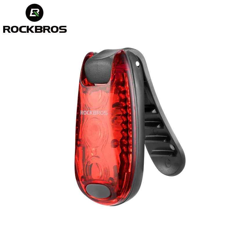 ROCKBROS Bike Rear Light Bicycle Warning Tail Light Cycling Helmet Bag Taillight Lantern Waterproof Portable Mini Bike Light