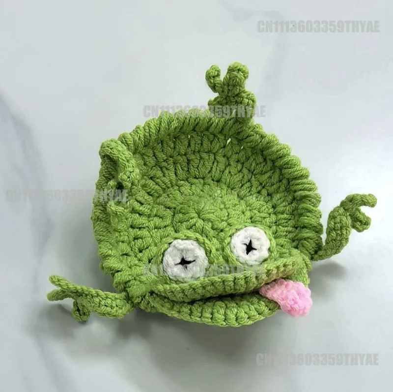 Animal Crochet Coasters Cartoon Crochet Cups Coasters Desk Accessories Cup Placemat Handmade Decorative Knitted Coasters Gifts