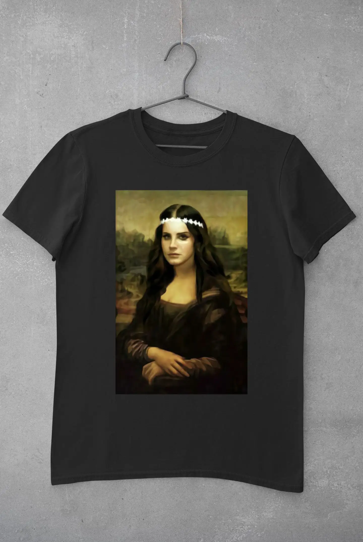 Mona Lisa Da Vinci Parody Lana Del Rey Portrait Masterpiece Art Birthday T Shirt