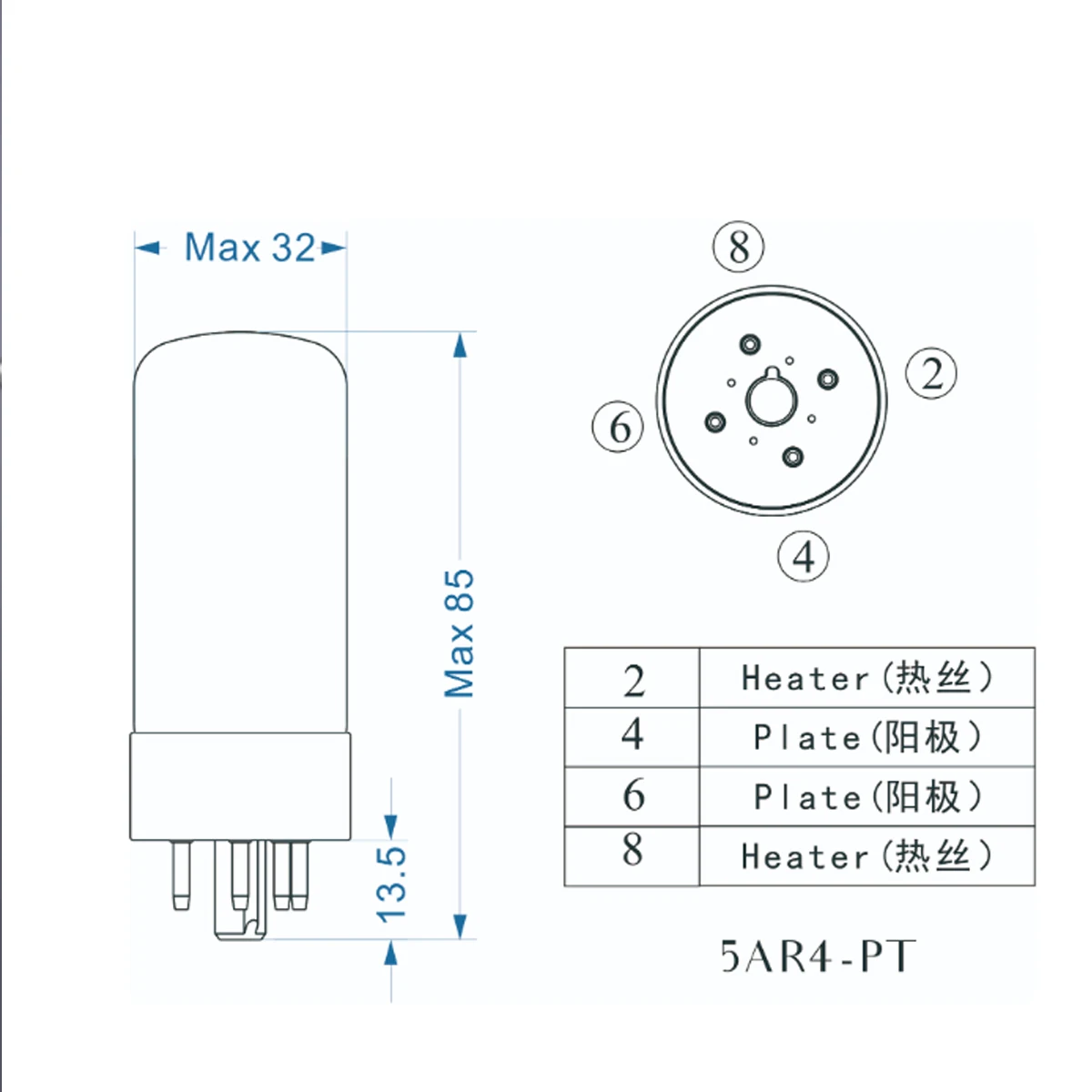 PSVANE HIFI Tube 5AR4 Vakuumröhrenventil Audioverstärker Zubehör