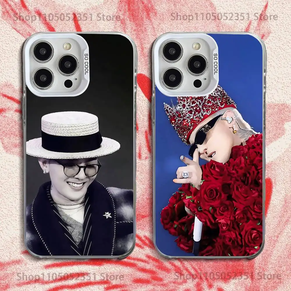 

Kpop GD G-Dragons Phone Case For iPhone 16,15,14,13,12,11,Pro,XS,Max,Plus,Mini,SE White Candy Matte Shockproof Cover