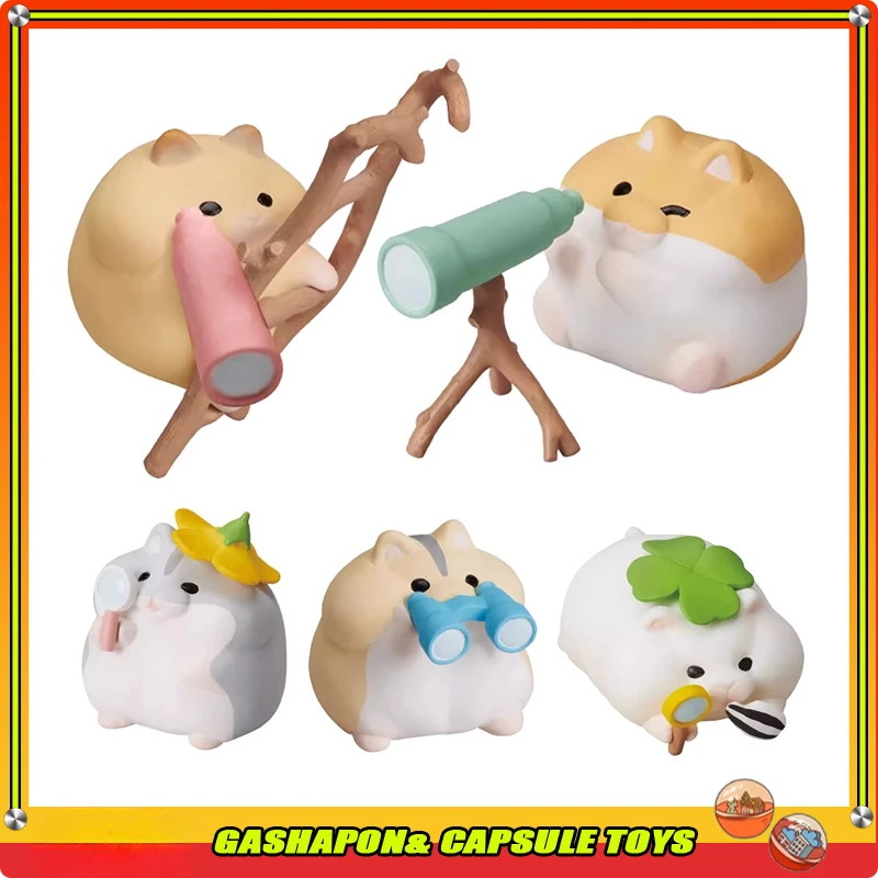 

StaSto Hamster Snack Adventure Team Action Figures Model Gashapon Genuine Collect Ornaments Cute Q-version Pendant