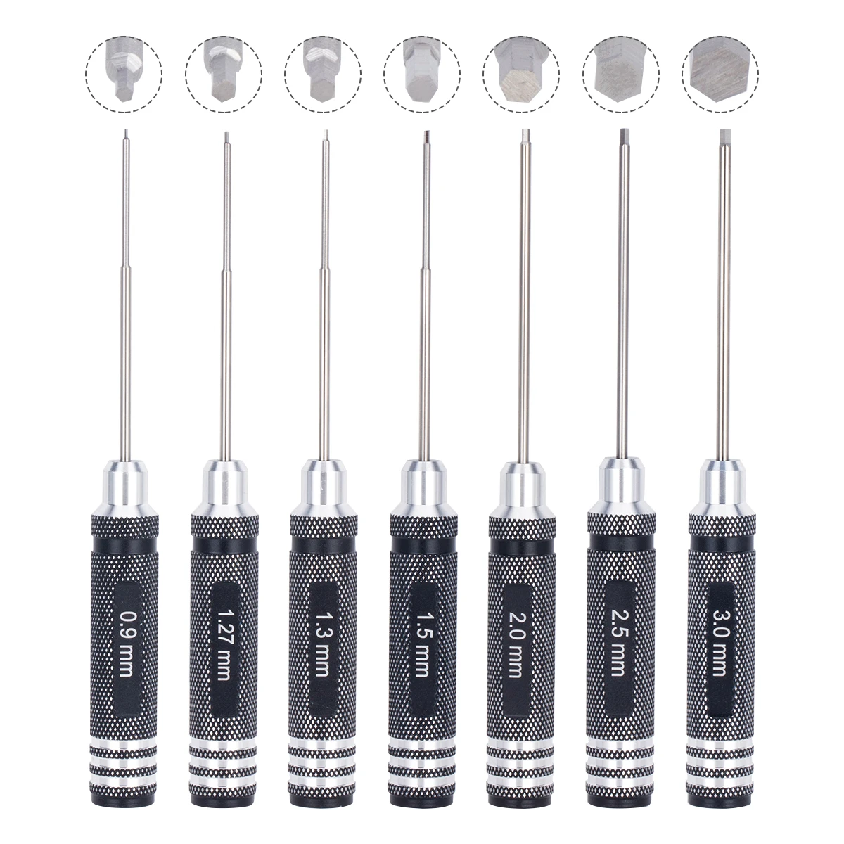 

7 IN 1 Steel Hex Screwdriver Set Tool for RC Helicopter Airplane Car Drone Aircraft Model 0.9/1.27/ 1.3/ 1.5/ 2.0/ 2.5/ 3.0mm