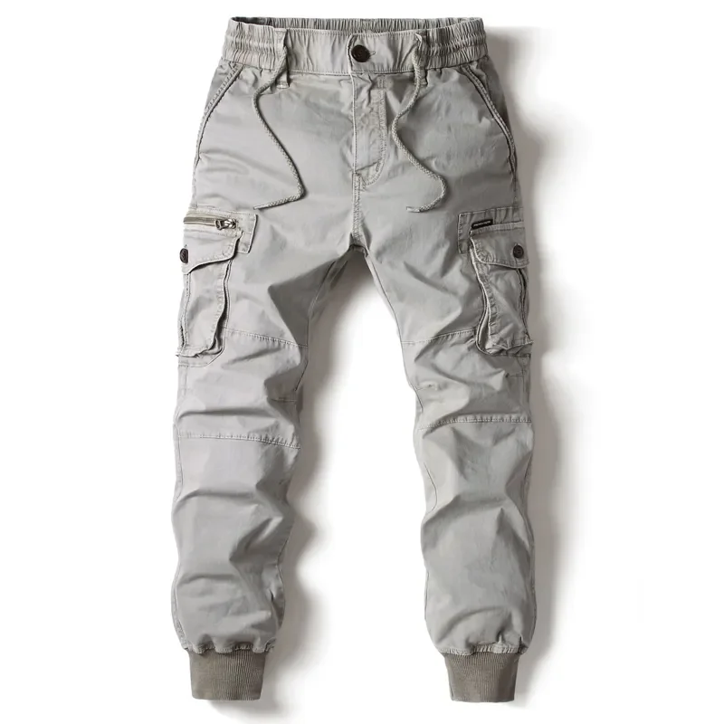 Men's Cotton Cargo Jogging Pants Military Streetwear Work Trousers Plus Size