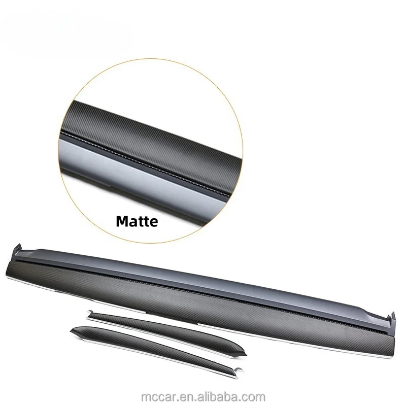 Automotive Parts Suitable For Tesla Model Y/3 Carbon Fiber Replacement Center Console Panel Front Door Panel Interior Decoration