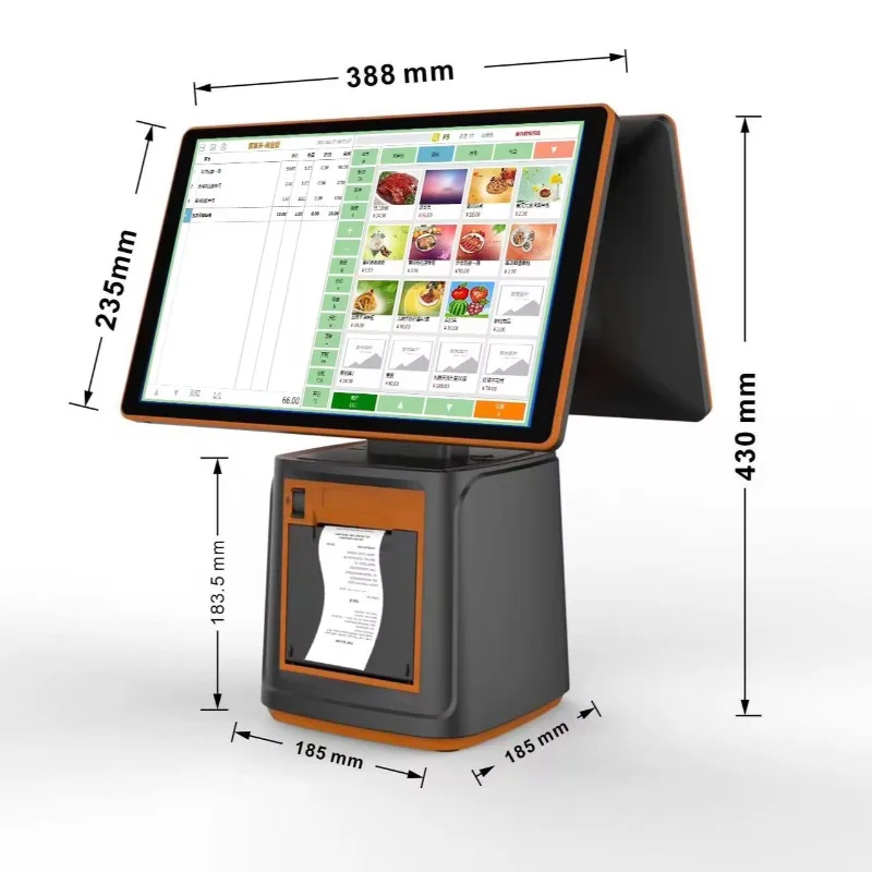 Windows/Android Google Touch POS Machine Printer  Code Restaurant Ordering Kiosk Self-Service Cash Register POS