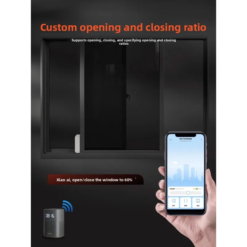 Electric window pusher, rain automatic window shutter, wireless intelligent panning window opener