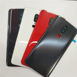 Rear Housing For Oneplus 6 Glass Back Cover Repair Replace Phone Battery Door Case + Camera Lens Logo Glue