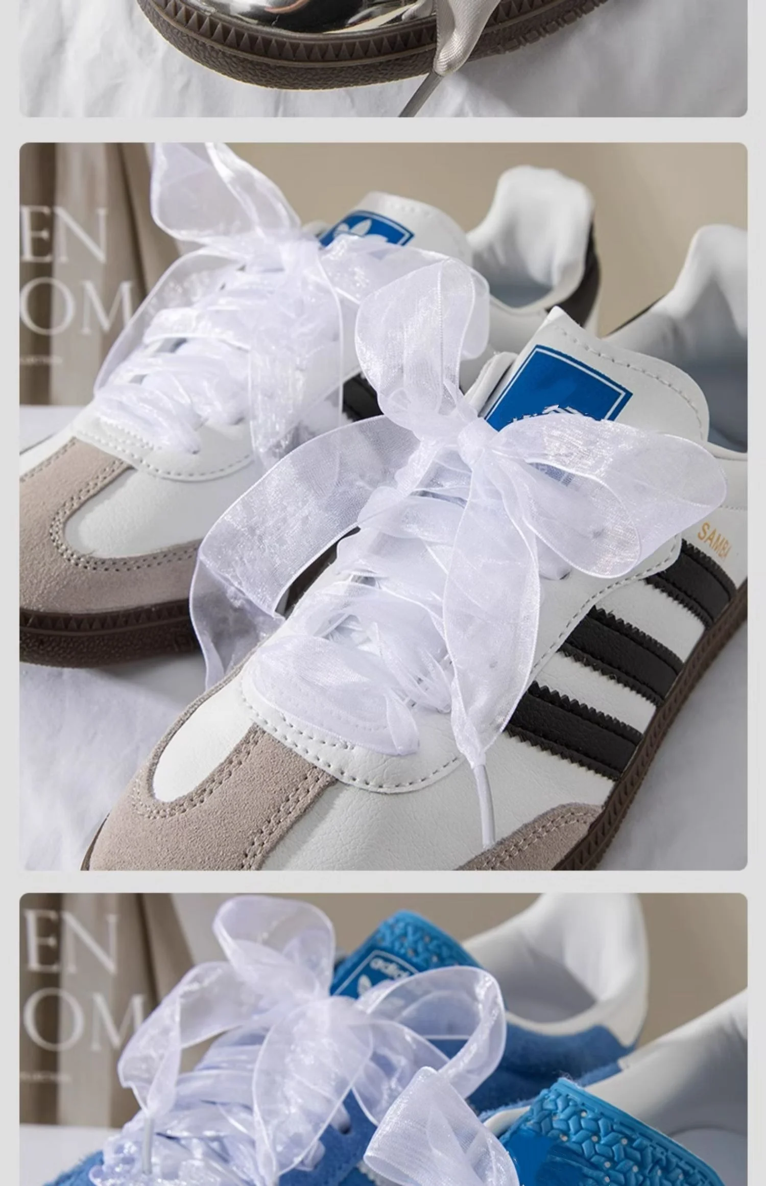 Flache Seiden-Schnürsenkel, Tüll-Gewebe, Schneefarbene Schnürsenkel für Sneaker, Ballettschnürsenkel, Chiffon-Garn-Schnürsenkel, Schuhzubehör, 2,5 cm Breite – Detail 10