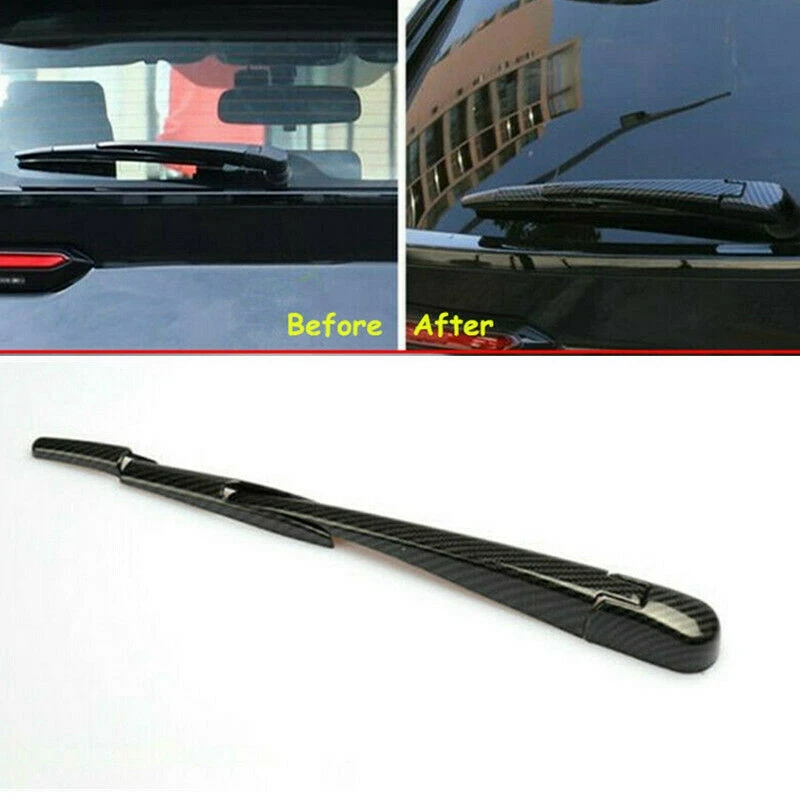 For HONDA CR-V CRV 2017 2018 2019 2020 2021 Carbon Fiber Style Rear Window Rain Wiper Cover Trim 4Pcs