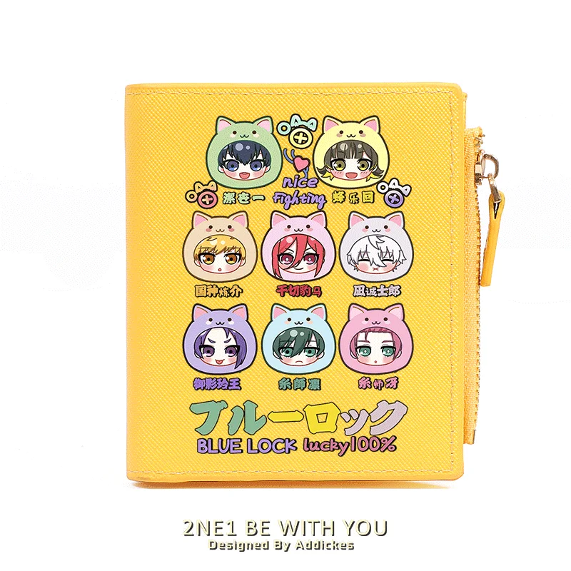 Anime Game BLUE LOCK Cosplay Coin Change Purse Cute Caricature Student Wallet Decoration Cartoon Card Pack Xmas Birthday Gift