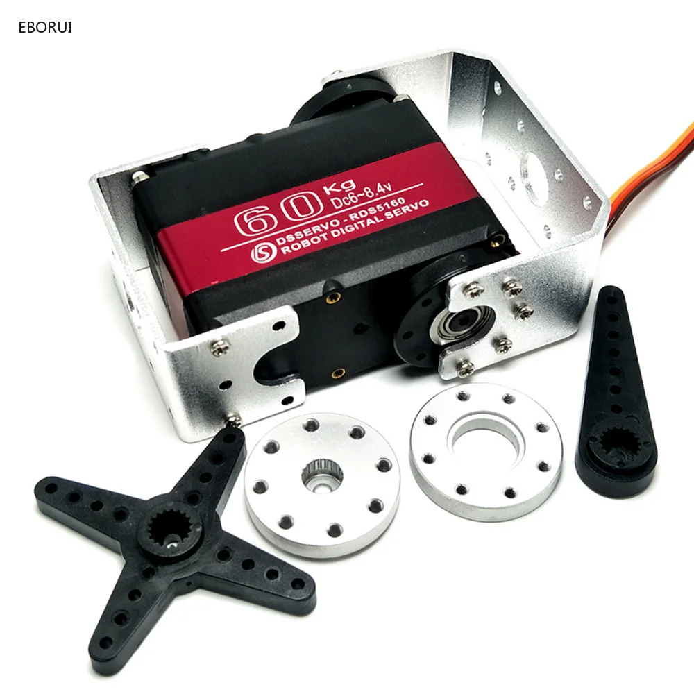 EBORUI RDS5160 Waterproof 60KG High-torque Dual-axis Digital Servo 8.4V High-voltage for Robot Robotic Arm