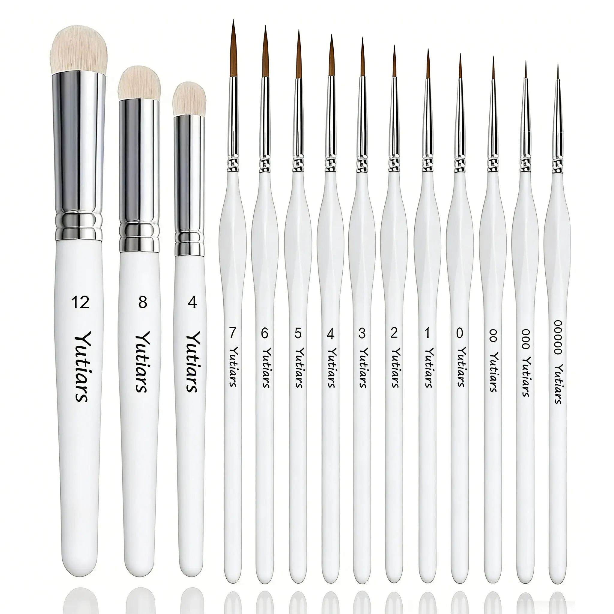 

3/6/11/14Pcs Miniature Paint Brush Set Wood Handle Micro Drybrush for Fine Detail Acrylic Watercolor Enamel Scale Model Craft