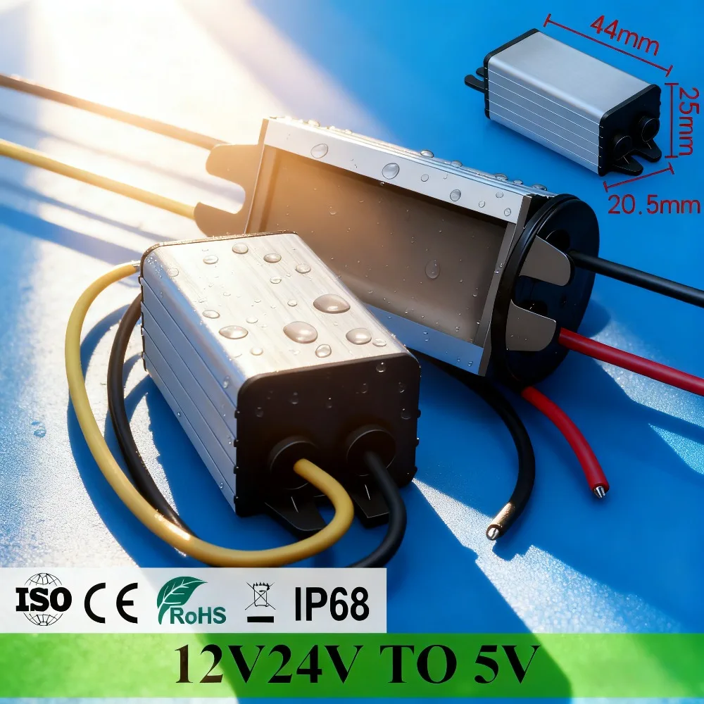 

Waterproof DC DC Step-down Converter 8-40V to 5V 1A 2A 3A 4A 5A 12V 24V 36V to 5V 25W Buck Module Power Supply for Car LED CE