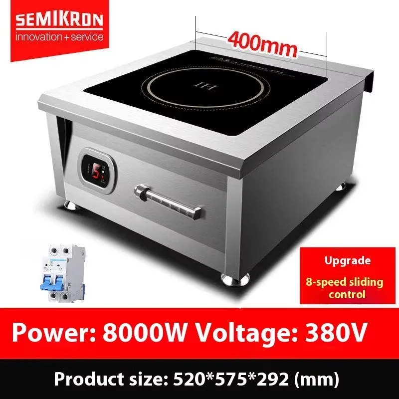 Commercial Single 5-8KW Ceramic Panel Stainless Steel Class Energy Efficiency Electric Induction Cooker Hotpot Function