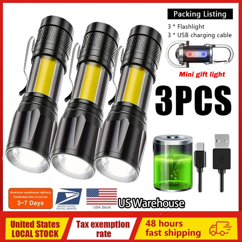 3Pcs Mini Rechargea…