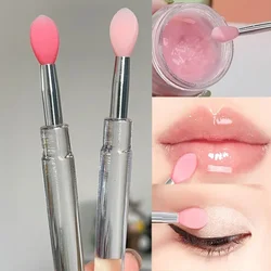 Multifunctional Silicone Lip Brush with Cover 1/3PC Soft Lip Balm Applicator Portable Lipstick Lipgloss Eyeshadow Makeup Brushes