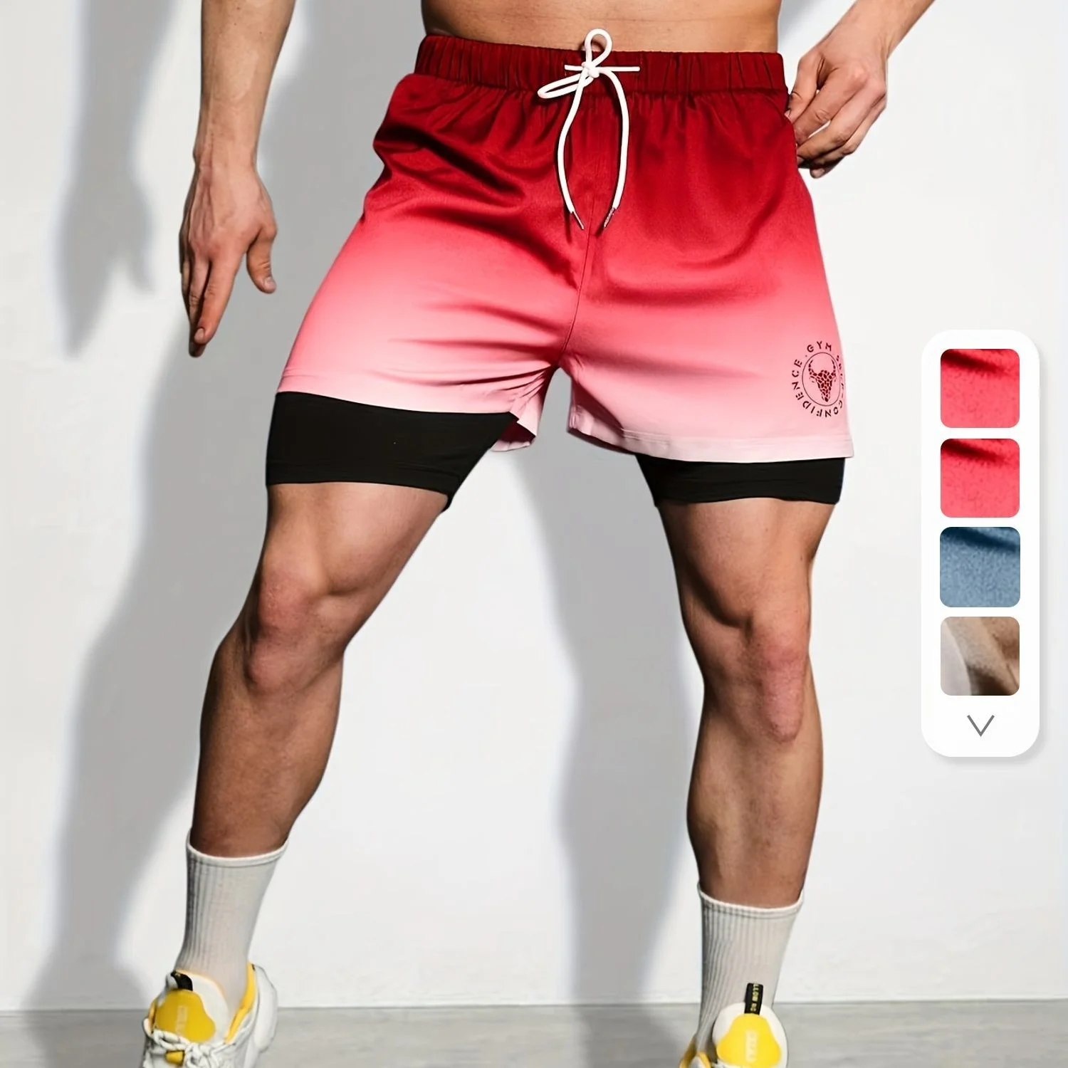 2026 Sommer neue europäische und amerikanische Herren-Sport- und Freizeit-Shorts, atmungsaktive, schweißabsorbierende, schnell trocknende Shorts – Detail 4