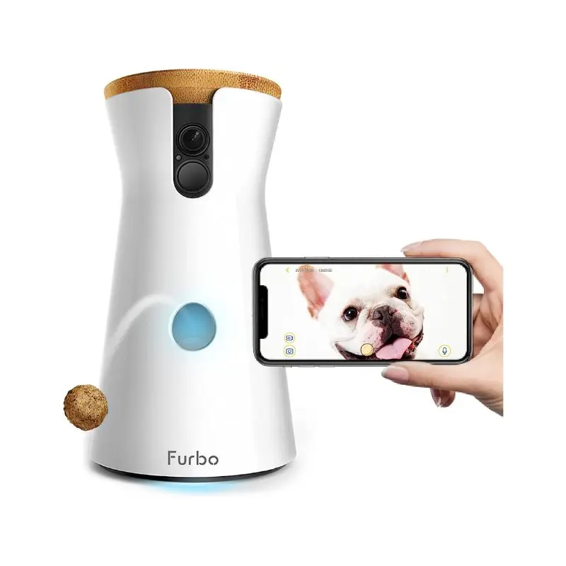 Furbo Dog Camera: Treat Tossing, Full HD Wifi Pet Camera and 2-Way Audio, Designed for Dogs, Compatible with Alexa