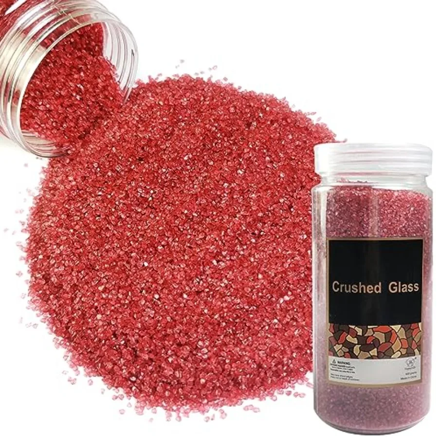 

Crushed Glass Sand Broken Pieces Crush Terrarium Small Stones for Resin Arts Project, Nail Decor, Crafts Glitter, Decorative Ca