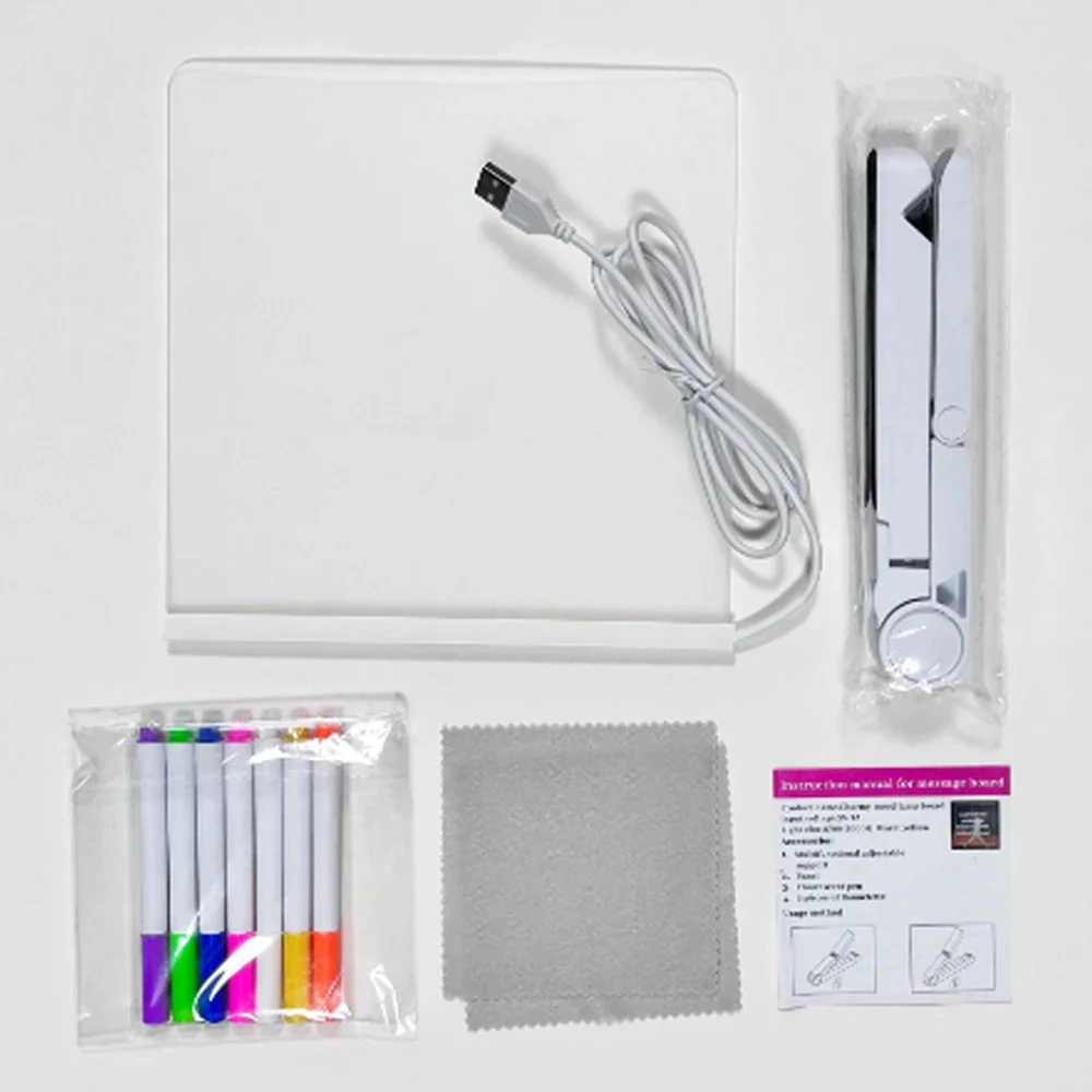 Acryl Nachricht Notiztafel personalisierte LED Lampe löschbare USB Kinder Zeichenbrett Geburtstag Kinder Geschenk Schlafzimmer Nachtlicht