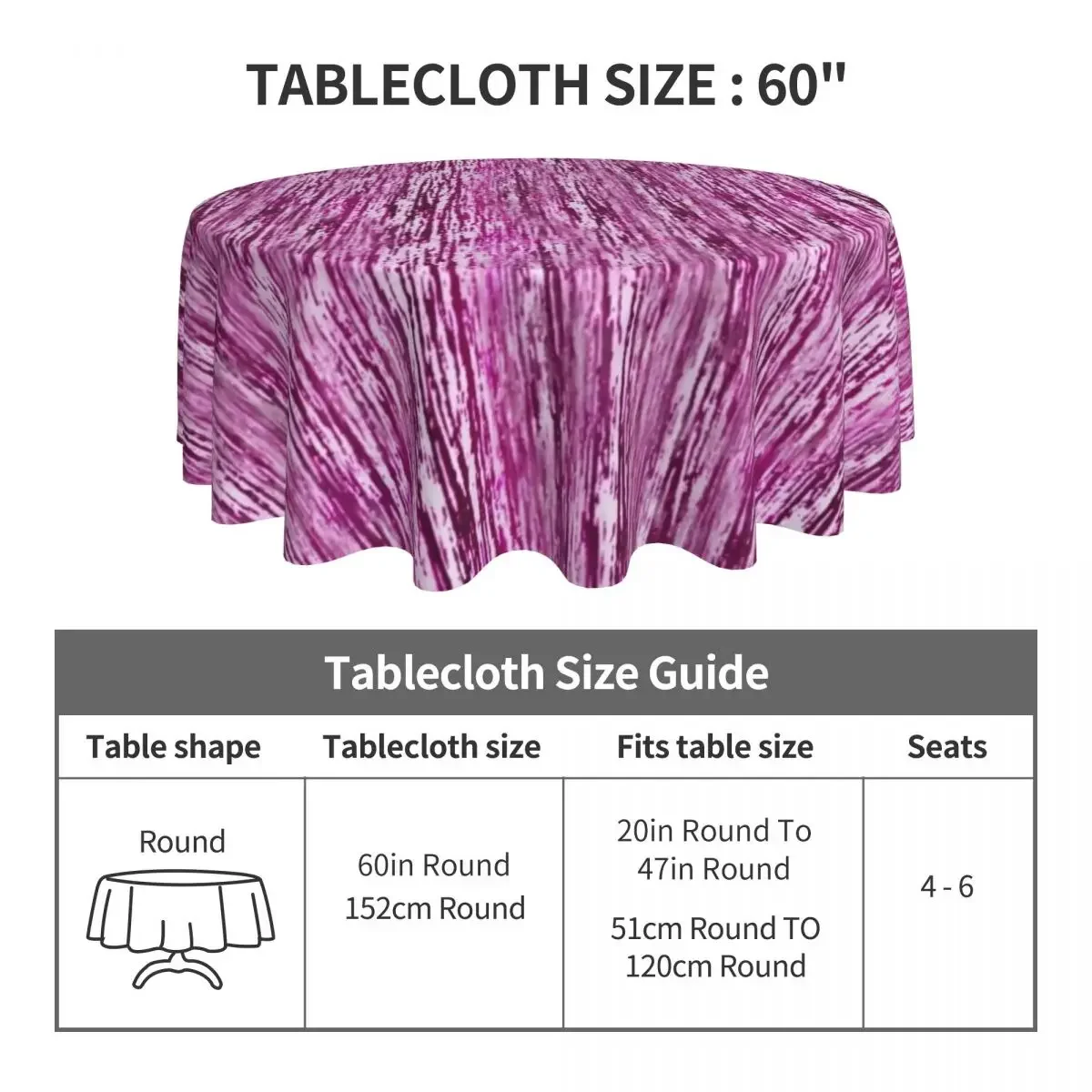 Pink Tie Dye Tablecloth Abstract Print Modern Round Table Cloth For Home Party Dining Room Table Cover Cheap Table Decoration