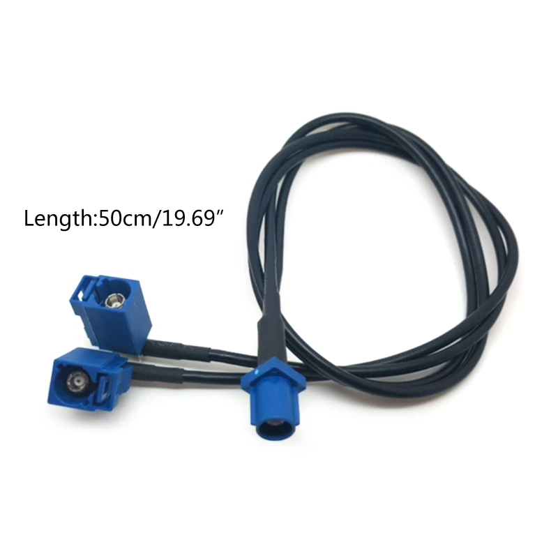 Divisor coaxial y do cabo para o cabo de extensão estereofônico da antena de gps do carro divisor de fakra, macho do cabo de fakra ao fêmea rg174