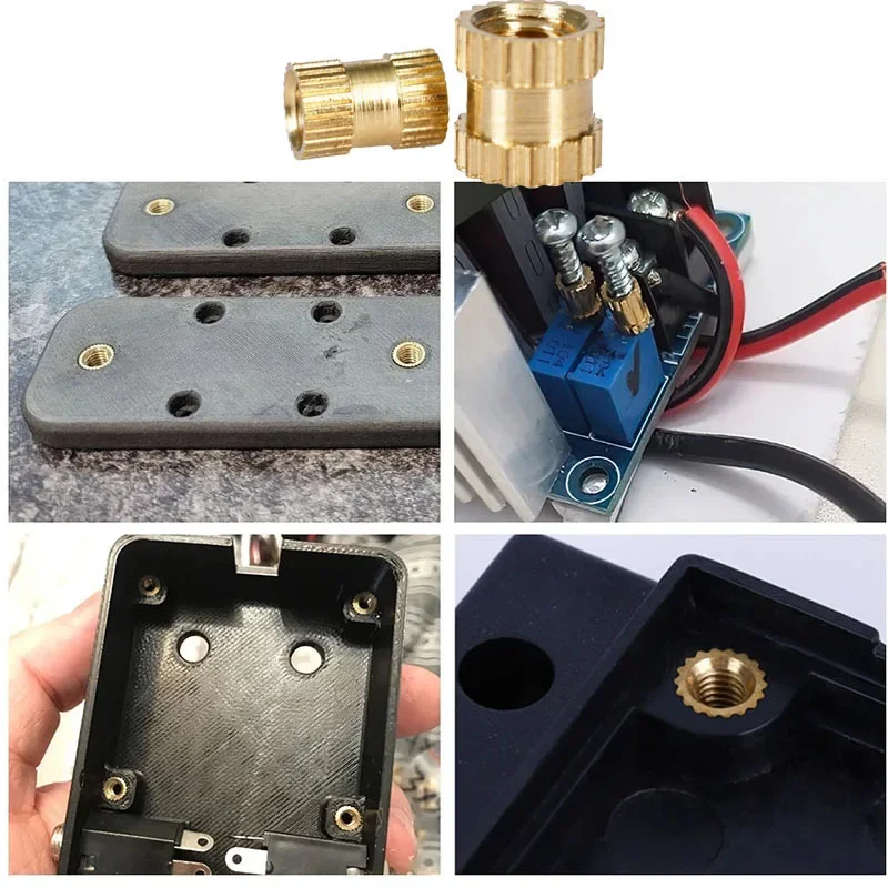 Double Knurled Heat Brass Insert Nut Hot Melt Threaded Inserts Thermal Molding Injection Embed Nuts 3d Printing M1M2M3M4M5M6