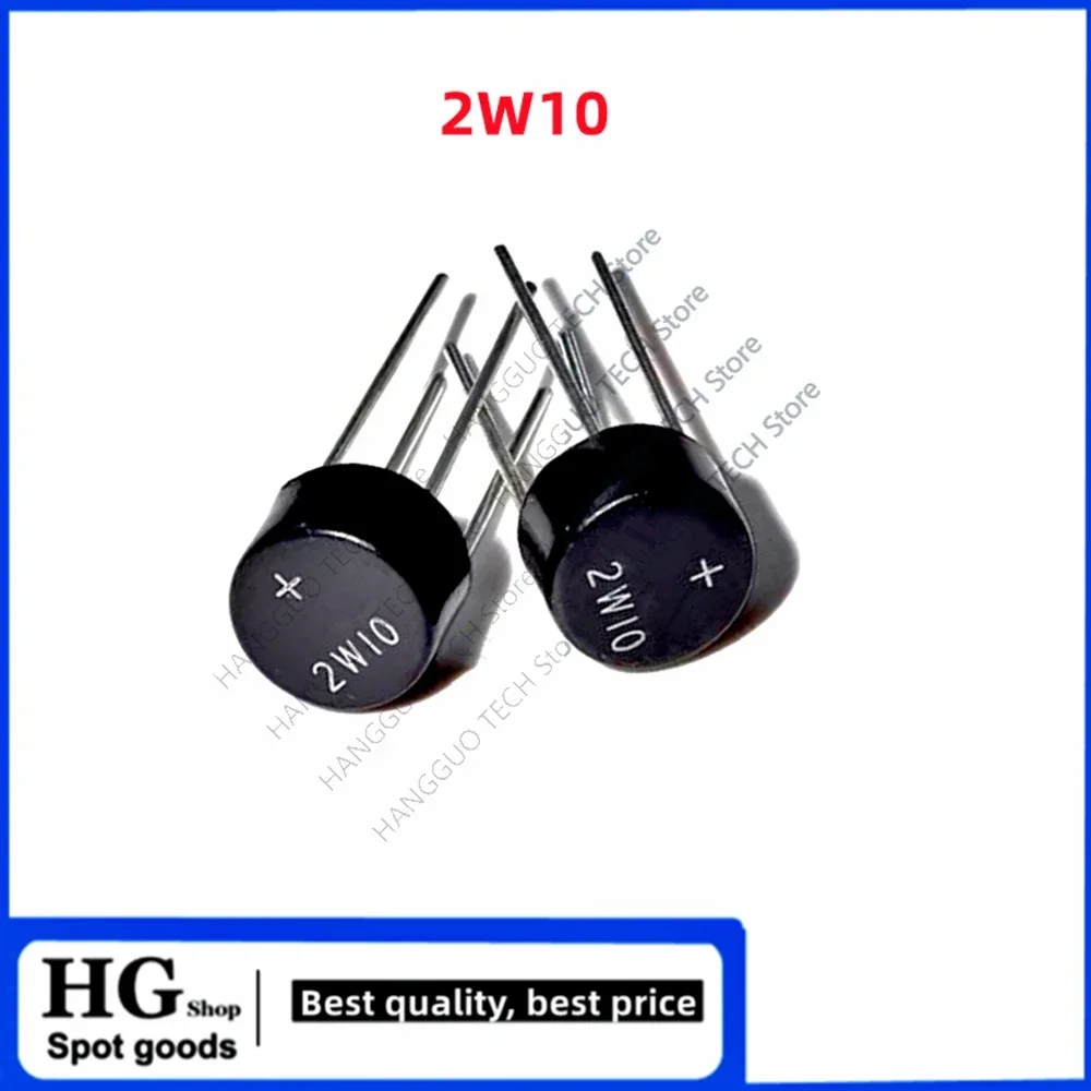 

50PCS/Lot 2W10 rectifier diode bridge rectifiers round bridge 2A1000V DIP-4 Best quality