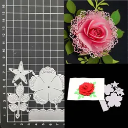 Layred Flower Leaves Metal Cutting Dies Stencil Scrapbook Diy Album Stamp Paper Card Embossing Decor Craft Knife Mould