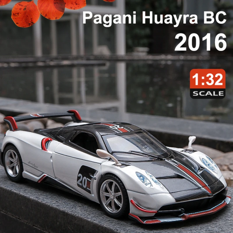 

1:32 Pagani Huayra BC Supercar Alloy Car Toy Car Metal Collection Model Car Sound and Light Pull Back Toys