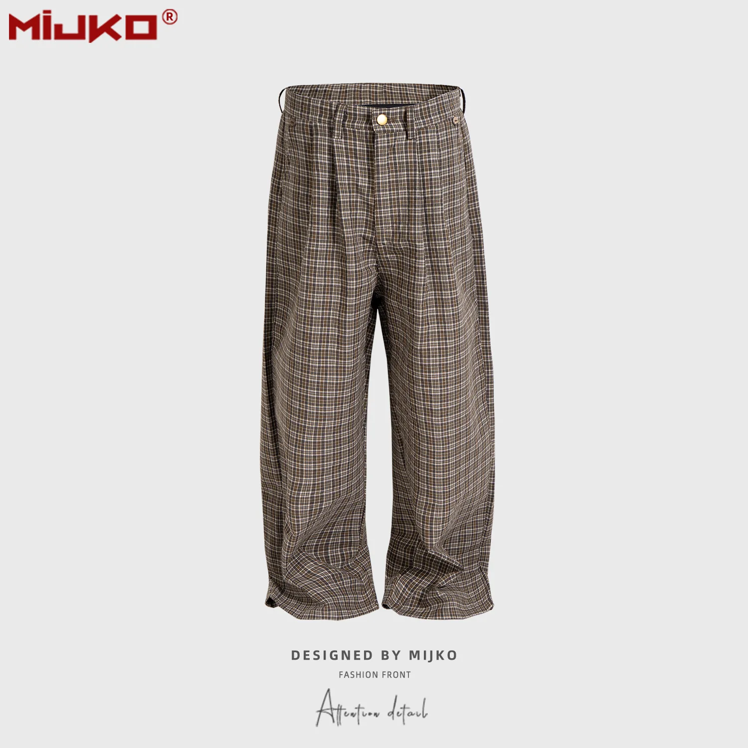 MIJKO Men's and Women's Multiple Patterned Leisure Trousers Unisex Straight LegDesign Stripe Long Pants
