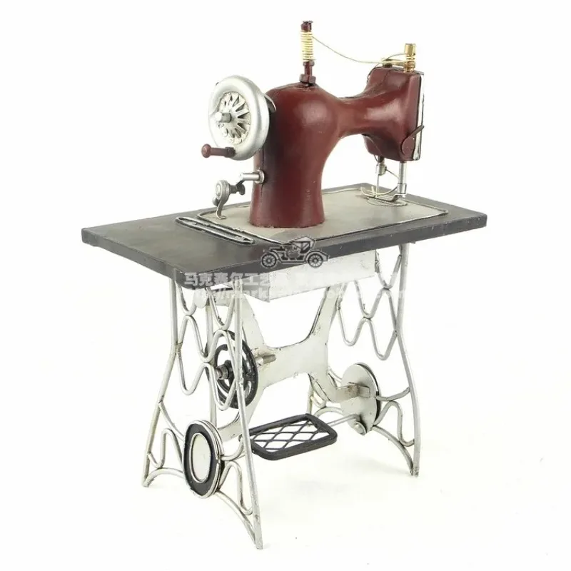 ‌Vintage Iron Sewing Machine Model - Antique Tabletop Decor, Home Display Miniature, Handcrafted Gift for Sewing Lovers