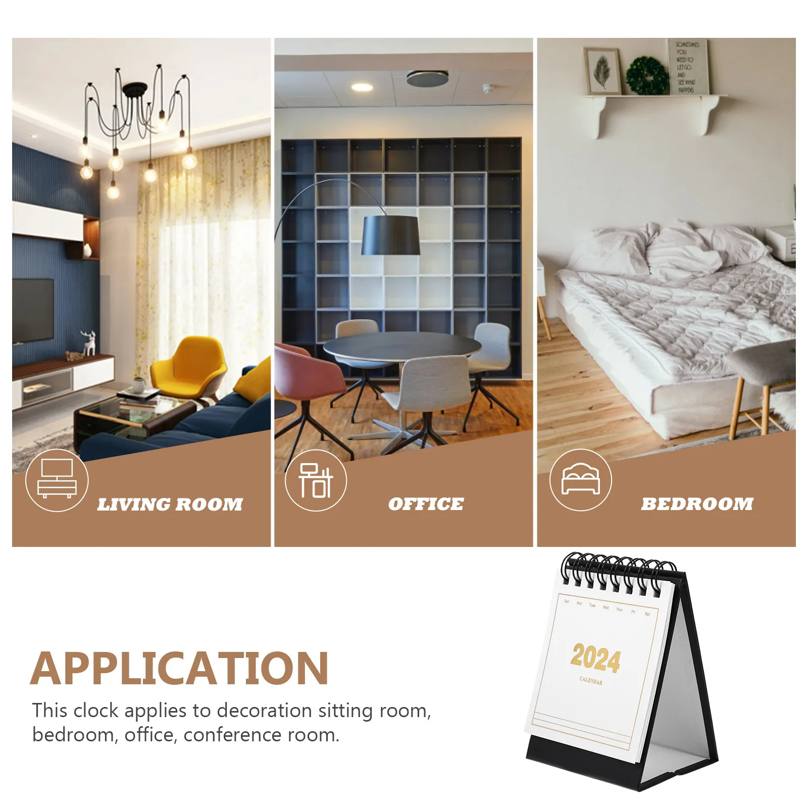 

Мини-настольный календарь 2024: Маленький декоративный перекидной календарь для стола, ежемесячный настольный календарь-ежедневник для офиса