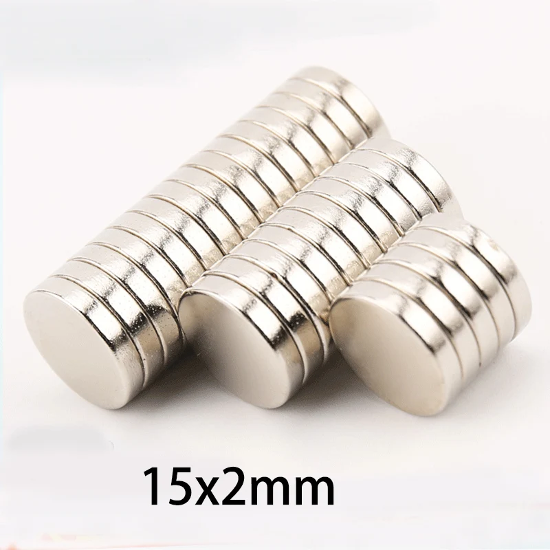 Bulk Pack 10/20/50pcs 15x2mm round Disc Magnets 15mm X 2mm for DIY Crafts Industrial Use Strong Neodymium Disc Magnet