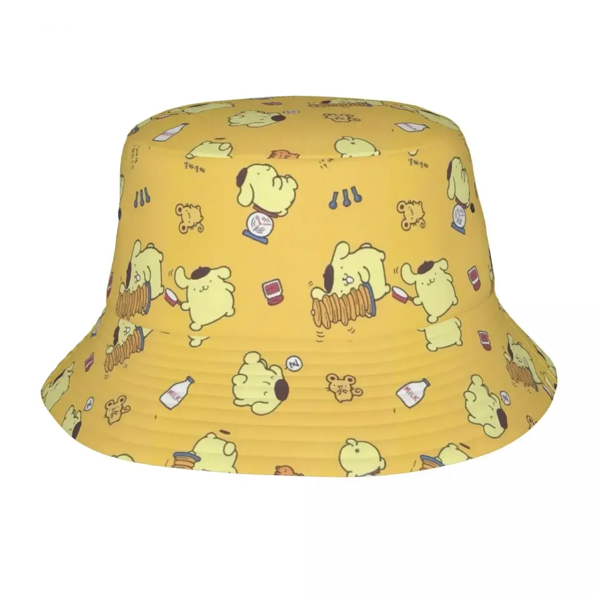 

Vocation Getaway Headwear Pom Pom Purin Dog Accessories Bucket Hats Hot Sun Hat Cute Cartoon Bob Fishing Fisherman Hats Outdoor