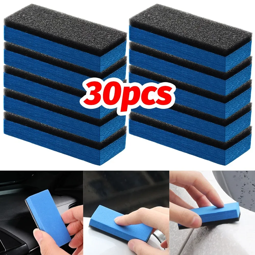 1-30pcs Car Ceramic Coating Applicator High Density Foam Sponge Block for Auto Paint Surface Care Wax Polishing Detailing Pads
