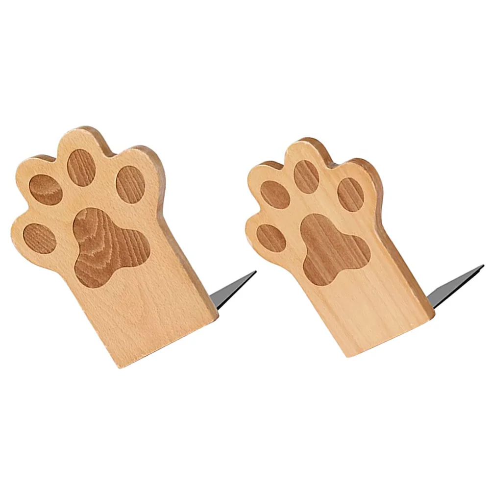 2pcs Wooden Bookend For Desk Book Stand Holder Magazine Baffle Desktop Organizer File Support Office Supply Bookshelf Divider