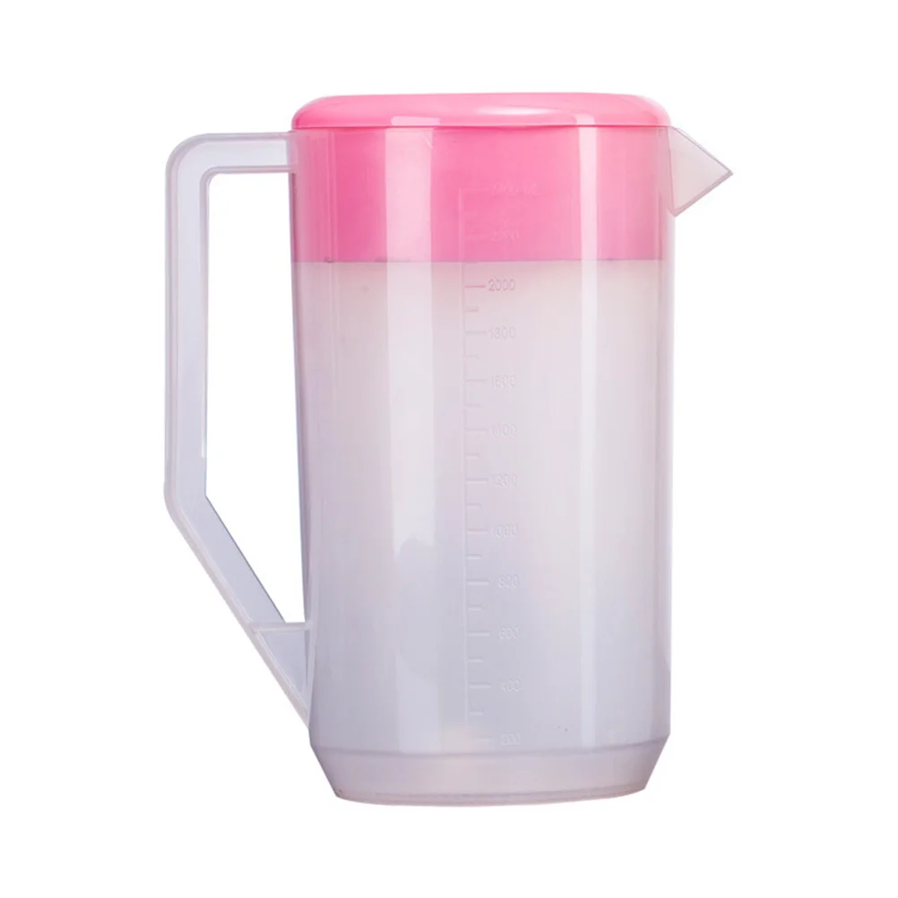 

Measuring Kettle Plastic Cold Water Pitcher 4000ml Heat Resistant Lid Beverage Storage Jug Measuring Kettle Beverage Pitcher
