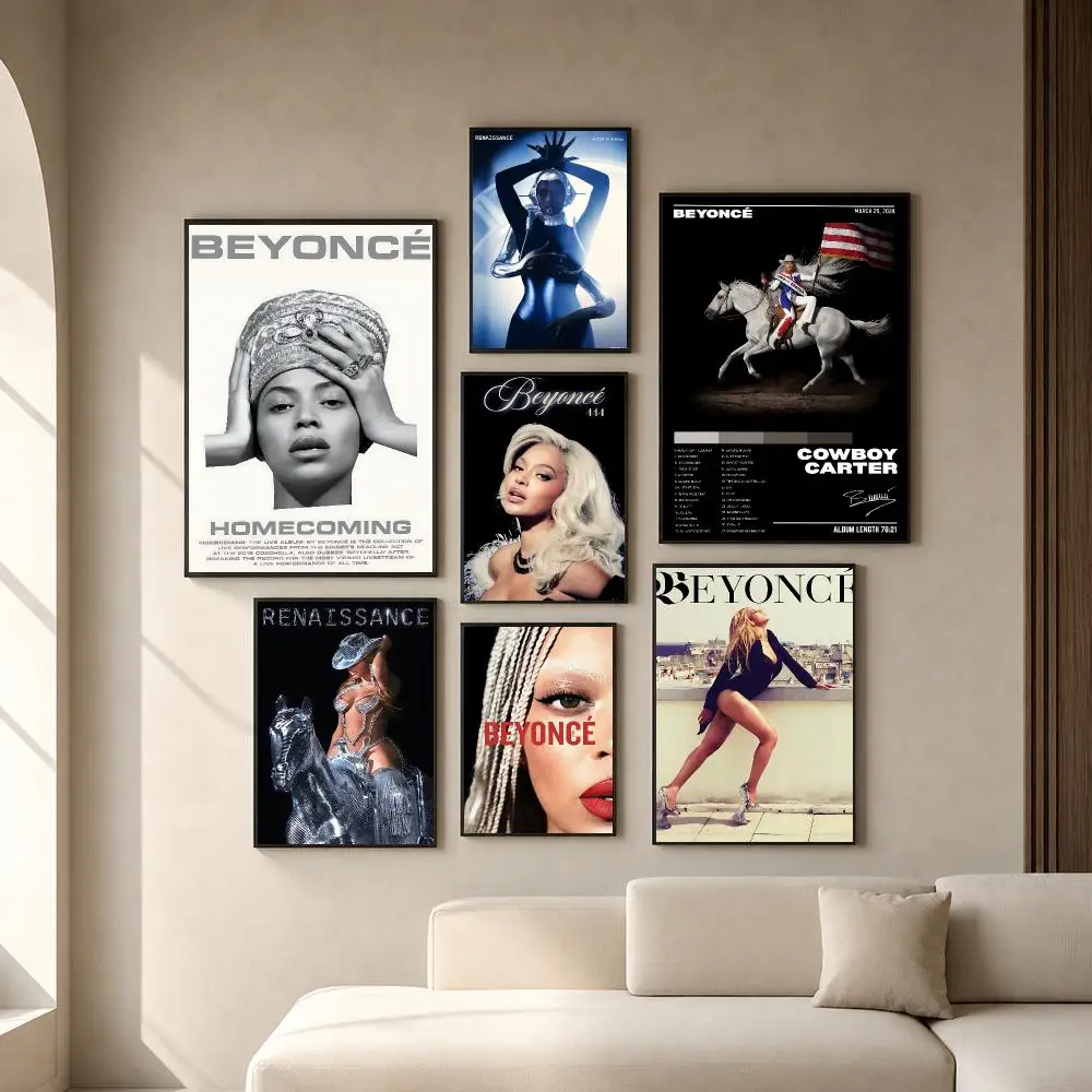 Singer B-Beyonce Poster PP Self-Adhesive Removable HD Waterproof Wall art Suitable Bedrooms Living Rooms Gifts