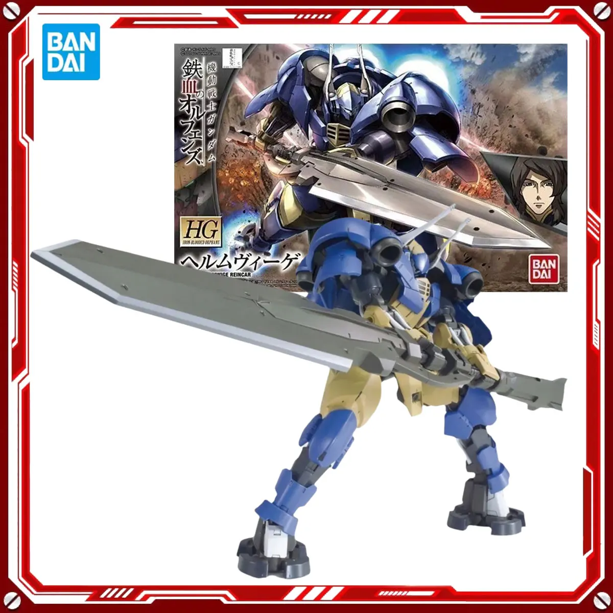 

Bandai Genuine Gundam Anime Model Kits HELMWIGE REINCAR Toys HG 1:144 Action Figure Assembly Model Gift Kids Christmas Present