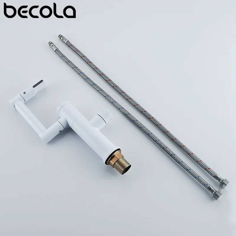 Becola Diseño creativo Grifo de lavabo giratorio universal Lavado de baño Estilo contemporáneo Robusto y duradero Tres colores opcionales