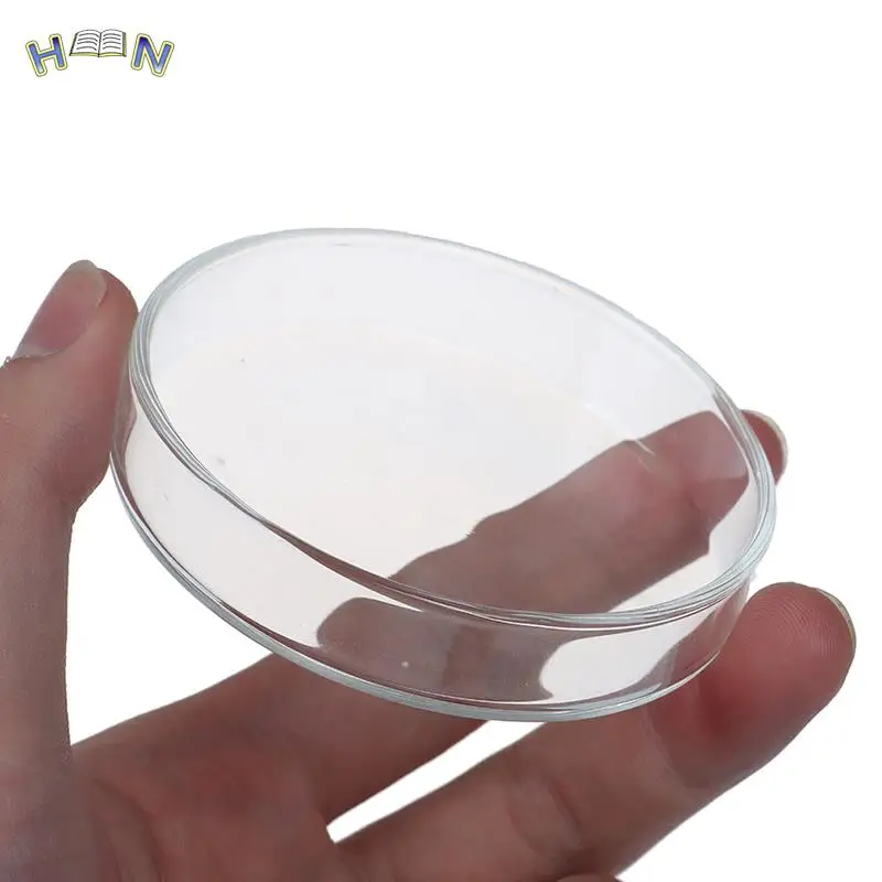 Clear Glass Glass Petri Dishes Cell Sterile Culture Dish Lab Supplies Feeder Tray Round Container Aquarium 1pc