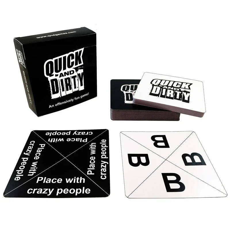 English Version Quick And Dirty Quick And Dirty An Offensive Fun Party Game Game Cards Camping Party Game Crazy Quiz Cards