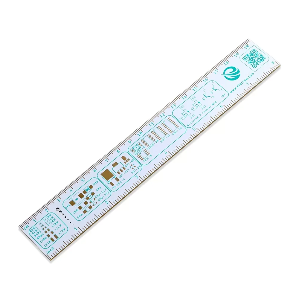 

Elecrow PCB Ruler 2.0-White 20cm Length 30mm Width For Electronic Engineers For Makers For Arduino PCB Design Reference