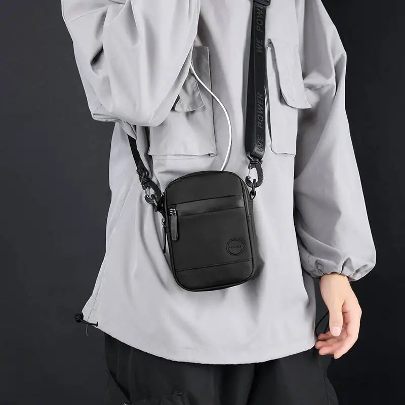 Men's Mini Bag High Quality Nylon Fabric Man Messenger Bag Small Crossbody Bags Stylish Elegant Men's Handbag Shoulder Bag Sac