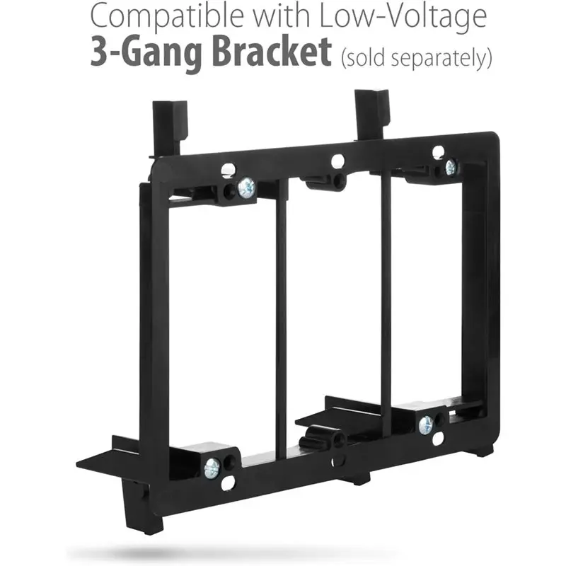DT17 3-Gang Surround Sound Speaker Wall Panel, 7.1 Home Theater Banana Binding Post Coupler, 4K@60Hz