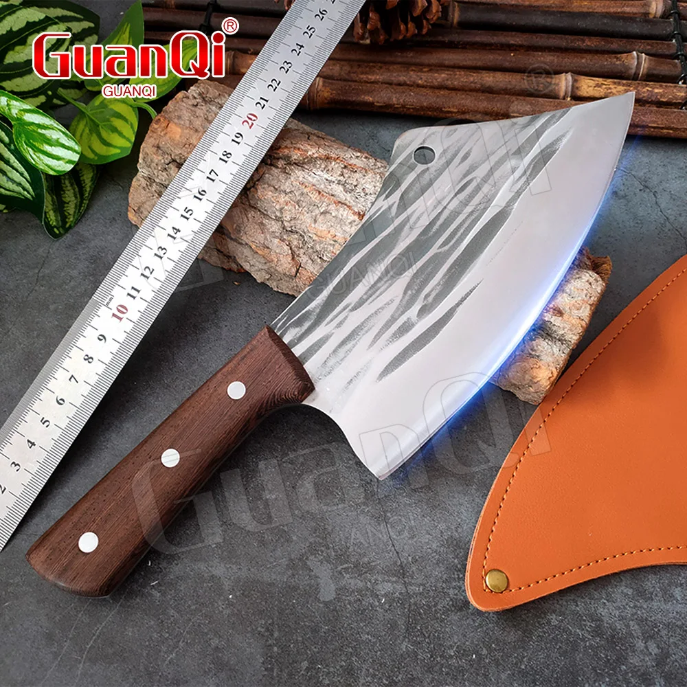 5Cr15 Stainless Steel Butcher Knife High Hardness Bone Chopping Knife Meat Vegetables Slicing Cleaver Kitchen Chef Knife Tools