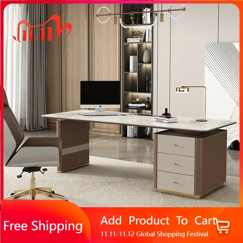 

Minimalist Desk Modern Qimink Table Workshop Professional Office Furniture Study Gaming Work Standing Ufficio Unique Furniture